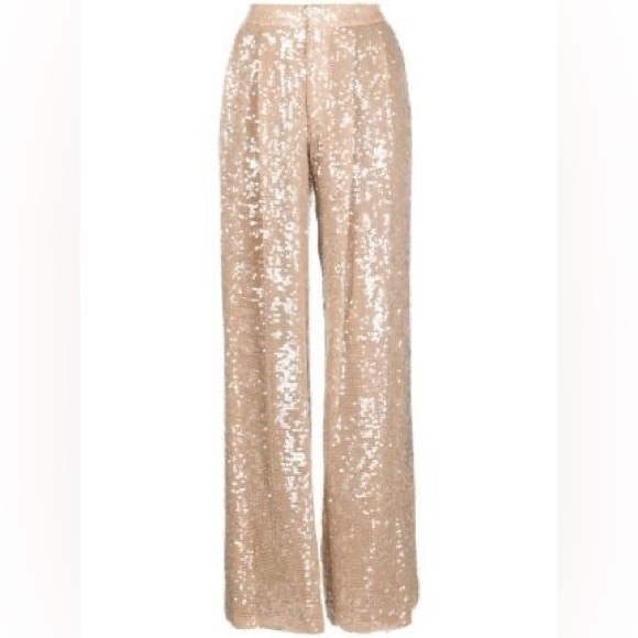 Sally L’épointe Sequin-Embellished Wide-Leg Trousers
